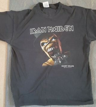 Iron Maiden T Shirt Dance Of Death Tour 2003 Black L Rare Wildest Dreams Eddie