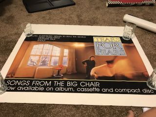 Tears For Fears Songs From The Big Chair Rare Promo Album Poster