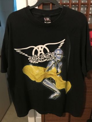2002 - 02 Aerosmith “just Push Play” Tour T - Shirt Xl