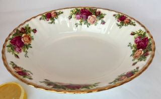 Royal Albert Oval Serving Bowl Old Country Roses Gold Trim Bone China England 9 "