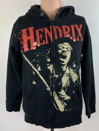 Zion Rootswear Authentic Jimi Hendrix Hoodie Sweatshirt Full Zip Jacket Mens S
