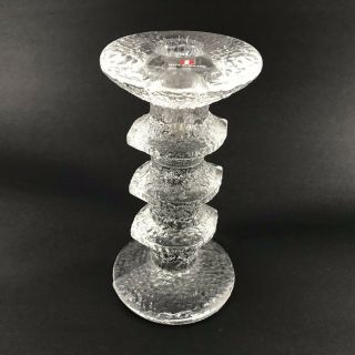 Vintage Iittala Festivo 3 Ring Candle Holder Timo Sarpaneva Art Glass
