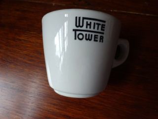 1950s Vintage White Tower Restaurant Coffee Shop Cup Buffalo China Hamburger