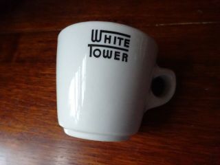 1950s Vintage White Tower Restaurant Coffee Shop Cup Buffalo China Hamburger 3