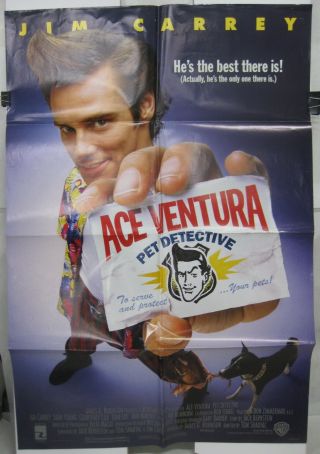 1993 Ace Ventura Pet Detective Large Movie Poster - 27 " X 39 " - Jim Carrey
