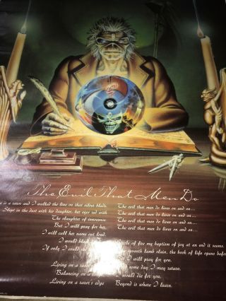 Rare Iron Maiden Poster The Evil That Men Do 3