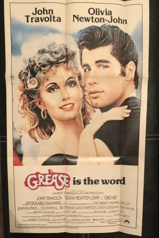 Grease John Travolta & Oliva Newton - John Movie Poster Greased Lightning Hof