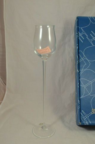 Moser Extra Tall Wine Glass Czech 17 inches Clear Stem Box jn 6