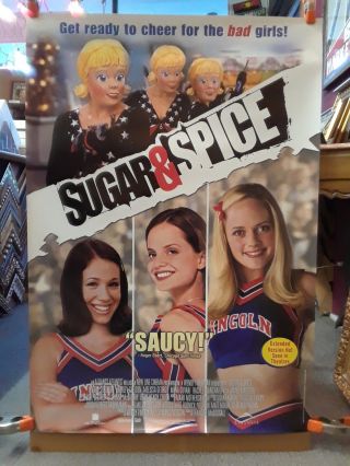 Sugar & Spice Rare 2001 Movie Poster Mena Suvari Marley Shelton Hot Cheerleaders