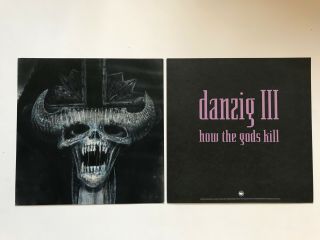 Danzig Set Of 2 Promotional Flats / Posters 12x12 Rare
