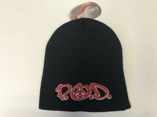 P.  O.  D.  Payable On Death Winter Beanie Hat Pod Black