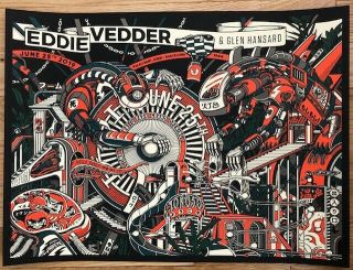 Eddie Vedder Pearl Jam Barcelona 2019 Poster Se