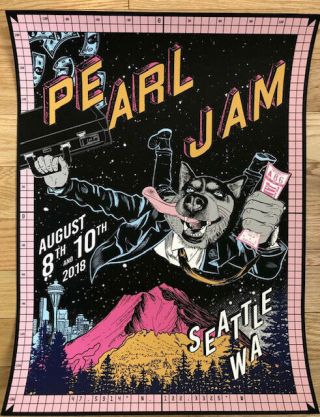 Pearl Jam Seattle 2018 Faile Poster Se