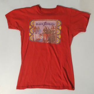 Rare Vintage Black Sabbath Sabotage Iron On 1975 Concert Tour Shirt Ozzy Ozbourn