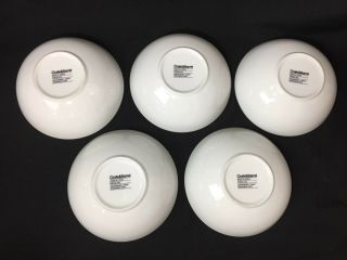 Set of 5 Crate & Barrel White Porcelain 7 