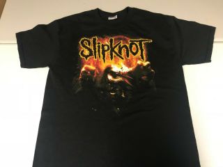 Slipknot Large 2002 Iowa Skull Flame Shirt