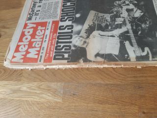 Melody Maker newspaper January 14th 1978 Sex Pistols shock USA Cover. 2