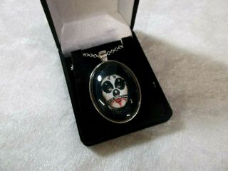 Kiss Peter The Catman Criss Photo Necklace W/ Silver Chain & Display Box