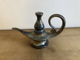 Vintage Studio Art Pottery Ceramic Aladdin Genie Oil Lamp By Bill And Vive Mohl