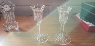 Waterford Lismore Crystal 5 1/2 " Candlesticks Candle Stick Holders