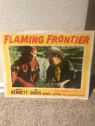 1958 Flaming Frontier 11x14 Lobby Card Bruce Bennett Western