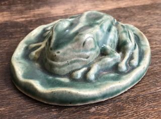 Pewabic Art Pottery Tile 3 Dimensional Frog Arts & Crafts