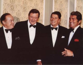 John Wayne Ronald Reagan Dean Martin Bob Hope Great Photo Of American Legends