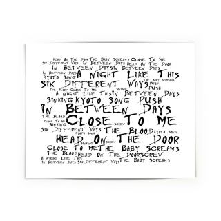 The Cure Poster,  The Head on the Door,  Framed Art,  Album Lyrics Print 3