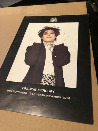 Queen Freddie Mercury Official Orig 1991 Fanclub