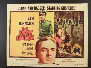 1960 The Enemy General Movie Lobby Title Card Van Johnson