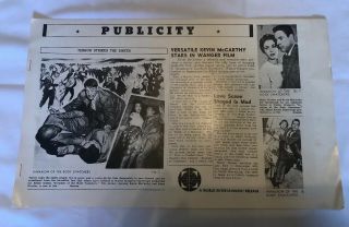 1956 Movie Invasion Of The Body Snatchers Illustrated Movie Press Book Posters