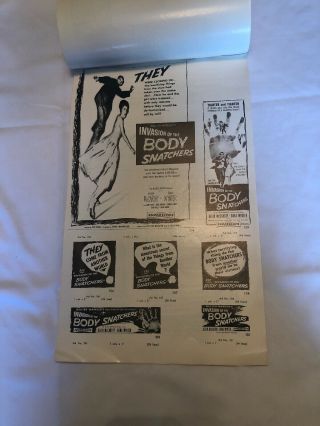1956 Movie Invasion Of The Body Snatchers Illustrated Movie Press Book Posters 4