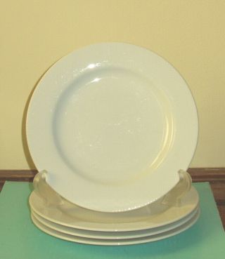 Four Pottery Barn Japan Textured White Dinner Plate 10 3/4 " - 5 Available