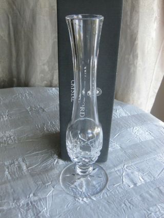 Waterford Crystal 9 1/4 " Tall Bud Vase Lismore Ireland Signed W/ Box