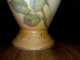 Antique Royal Wettina Austria Hand Painted Vase with Yellow Roses 11 
