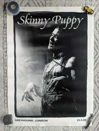 Skinny Puppy Poster Rare Industrial Band 80s Black And White London 1988