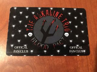 Alkaline Trio Blood Pact Fan Club Card Matt Skiba