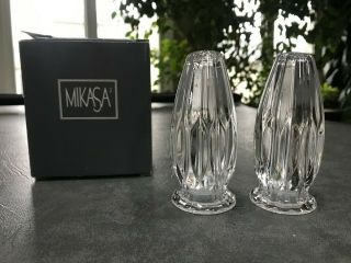 Mikasa Park Lane Clear Glass Salt & Pepper Shakers