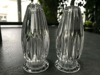 Mikasa Park Lane Clear Glass Salt & Pepper Shakers 2