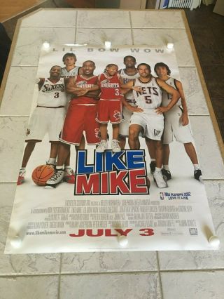Like Mike D/s Movie Theatre Poster 27x40 Steve Nash Chris Webber Jason Kidd Nba