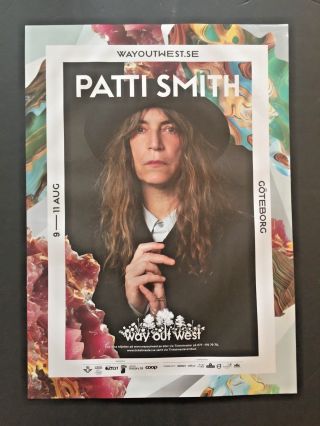 Patti Smith Way Out West Swedish Poster 2018 Rock Attitude Emotional
