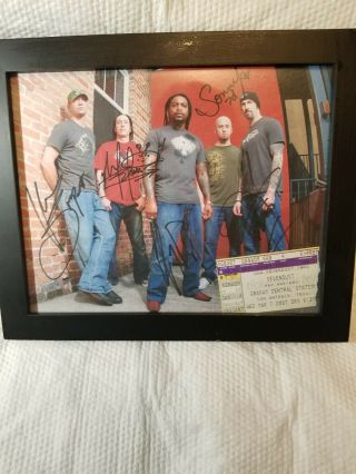 Sevendust 8x10 Autographed Picture With Ticket Stub San Antonio March 7,  2007