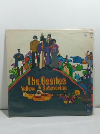 The Beatles - Yellow Submarine Lp Vinyl Stereo 1969 Apple Records Sw 153 (vg)