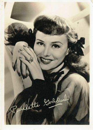 Paulette Goddard - 1940s Publicity Photo 5x7 "