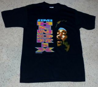 Rare 1995 Vintage Jimi Hendrix T - Shirt Size Lg Black Never Worn