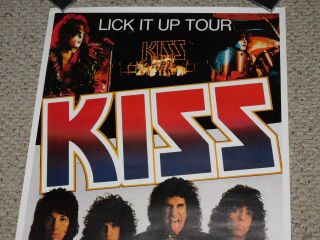 KISS Band Unmasked Lick It Up Tour Germany Poster Gene Simmons Vinnie Eric Carr 2