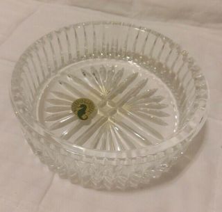 Waterford Crystal 4 - 7/8 " X 1 - 1/2 " Wine Bottle Coaster /candy Dish,  Ireland
