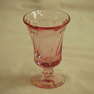 Old Vintage Jamestown Pink By Fostoria 6 " Ice Tea Glass W Swirl Design