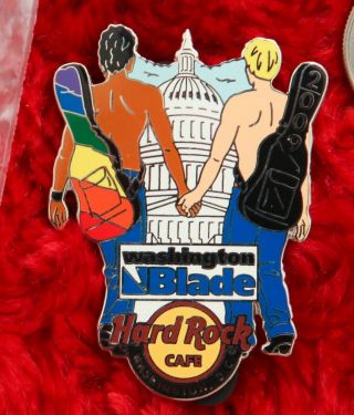 Hard Rock Cafe Pin Washington Dc Gay Pride Capitol Lgbt Musician Couple Building