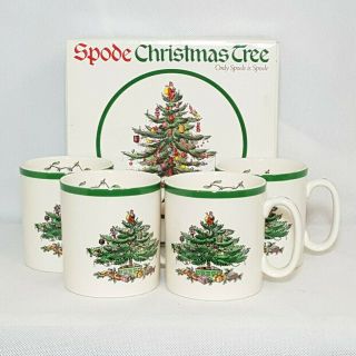 Spode Christmas Tree Mug Set Of 4 Tom & Jerry